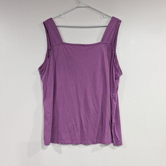 Avon Lace Trim Tank Top Mauve Size 2X - Picture 4 of 4